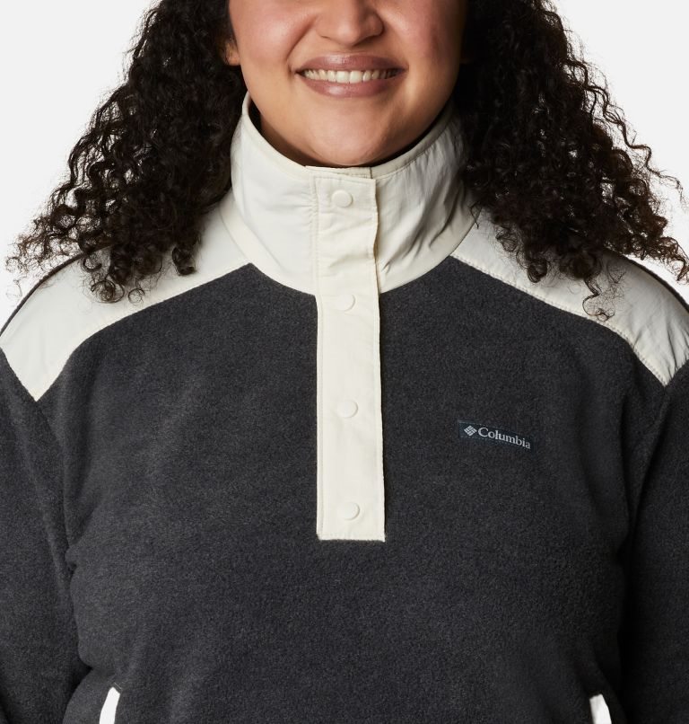 Women's Columbia Benton Springs Crop Sweatshirts Black | Plus Size CA-J4105
